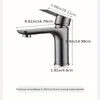 Robinets d'évier de salle de bain pistolet en acier inoxydable gris et robinets froids lavabos à double usage accessoires