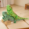 Lebensechte grüne / braune Leguan Echsenfigur Figur Modell niedliche Reptilien Echsenplüschspielzeug Simulation Tiergefüllte Puppe Jungen Geschenke 240507