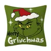 Custini di Natale Cartoon Grinch Grinch Tema Stampato cuscino per cuscino decorativo per la decorazione di auto del divano per casa 16 Stili custodie