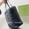 Sacchetti per la spesa da donna borsetto borsetta borsetta borsetta per borse di lusso di grandi dimensioni onde in pelle nera 5a 2023 312Z