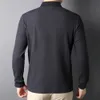 Coodrony varumärke mens poloshirt våffla mönster långärmad tshirt män kläder mjuk bomullsaffär casual t shirts homme z5108 240429