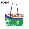 ショルダーバッグForudesigns Polynesian Tribe Women Kwajalein Flag Pattern Ladies Casual Handbag Tote Sac De Luxe Femme