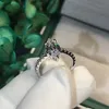 925 Sterling Silver 2CT Lab Diamond Ring Engagement Bands de mariage Anneaux pour femmes bijoux de fête menl 267K