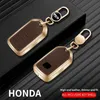 Car Key Key Zinc Alloy + Leather Car clés à distance de voiture Shell Shell FOB pour Honda Grace Accord IX 2015 2017 2018 2018 2019 3 Boutons Accessoires clés T240509