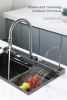 Truzzo di cucina in ottone multifunzione di lusso Design digitale intelligente Design integrato Design integrato Cold Hot Double Control Dink Faucet