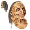 Party Masks Halloween Horror Old Witch LaTex Headekst HEAD MASK I Włosy Rola Rola Rola rekwizytów Dom Ghost Q240508