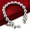 Braccialetti per matrimoni 925 Design del marchio di lusso in argento sterling da 10 mm Buddha perle braccialette femminile di fidanzamento della moda gioielli