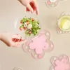 Kawaii Japan Cherry Blossom er Tea Cup Mat Sakura Insulation Table Mats for Milk Mug Drink ers 1PC 240508