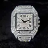 Iced Out Square Men Watches Top Brand Luxury Full Diamond Hip Hop Watch Fashion Unltra Thin Wristwatch Male Jewelry 2021 230s