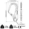 Carabiners Lighten Up Aerial Work Safety Hook Big Opening Alloy Carabiner Steel Pipe Industry Protection Lock Fall-Proof Insurance Buc Ot6Gi