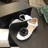Brand Baby Sandals 3D Couro Decoração Floral Sapatos Infantis Custo Tamanho 26-35, incluindo caixa Anti Slip Slip Summer Girls Slippers 24 de maio