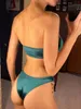 Kvinnors badkläder 11 Färg 2024 Sexig Bandeau Bikini Kvinnliga baddräkt Tvådelar Set Padded Bather Bathing Swim V4647