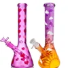 25cm uzunluğunda beher taban dab teçhizatlar kalın cam bong nargile shisha sigara içme cam boru downstem persc bubbler ile 14mm kase