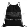 Backpack I Destroy Silence With Guitare Strings Drawstring Bags Gym Bag Waterproof Band Quiet