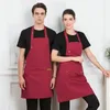 Avental de cozinha para mulheres homens chefs masculino barras cafés beleza e unha estúdio de unhas impermeável uniforme de incrustação 240508