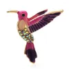 Broches wulibaby voando beija-flor para mulheres unissex 2 cores esmalte adorável pássaro de pássaro de pássaro brooch pins presentes