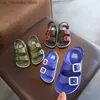 Сколпочная детская сандалия для мальчиков девочки пляжные обувь мягкие легкие закрытые пальцы на открытом воздухе дети малыши летний ребенок Q240409