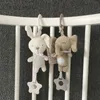 Soft baby crib stroller mobile hanging mouse toy baby rabbit elephant cat toy stroller 0-12 born plush education 240506