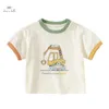 T-shirts Dave Bella 2024 Nouveau Summer Boys Baby T-shirt Childrens Top Cotton Sous-vêtements à manches courtes Cartons de dessin animé Sports extérieurs DB2240686L240509