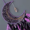 Gravel Moon Feather Dream Catcher Wall Wall Tree of Life Dream Catcher Natural Agate Dream Catcher Disproy DECORAZIONE 240508