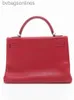 Sacs de créateurs Hremms 10A de qualité 10A Sacs de marque haut de gamme Keyy32 Keyy Sac en cuir carré rouge Gold Buckle Handheld Handheld Bolding Vintage Sac