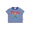 T-shirts à l'été 2014 C'était un nouveau haut pour enfants.T-shirts à manches courtes teintes de fil à rayures garçons.Garçons de style américain européen t-shirtl240509