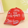 Caps Hats Childrens Graffiti Baseball Hat Spring/Summer Solid Sunhat Boys and Girls Cotton Buckle Hat Cute Childrens Hip Hop Fishing Hat d240509