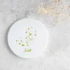 Segno di stella del vassoio di gioielli Contellazione Gioielli Display in ceramica Coaster Trinket Name Coaster Christmas New Year Wedding Bomboniere per Guest