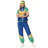 Women's Two Piece Pants Pant Sets Adult Women And Man 80s Tracksuit Retro Hip Hop Windbreaker Disco 2 Outfit
