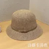 Nouveau chapeau de soleil pour femmes simple lin respirant rafraîchissant chapeau de voyage d'été