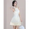 Casual Dresses Y-Y Fashion Summer Sexy Halter Neck Ruffles Sleeveless A Line Mini Women's Dress Elegant Woman Party One Pieces