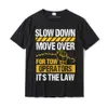 T-shirts masculins Le chauffeur de camion a lentement marché sur le nouveau design du t-shirt de Noël t-shirt coton t-shirt imprimé pour le briseur de droit d240509