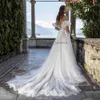 Maniche corte per pizzo abiti da sposa applicato in pizzo plus size sweetheart boho giardino sposa abita una linea sexy corsetto reception reception da sposa abiti da sposa