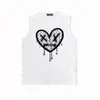 new designer brand mens tank tops trendy fashion sleeveless t shirts summer cotton breathable clothes sports vest ZJBAM115 Paint-splashed heart print vest