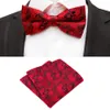 Галстук -бабочка для мужчин красным синим Paisley Pocket Square Bowtie Suit Mens Business Wedding Hankerchief цветочные галстуки подарки 291o