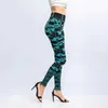 Leggings pour femmes cuhakci femmes hautes taille grn camouflage serré faux pantalon crayon imprime