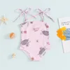 One-Pieces Bandage Girls Infant Swimsuit 2024 Floral Print Baby Girls 1Piece Swimwear Beach Wear Monokini H240508