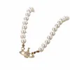 Viviane Westwood ketting vrouwen gouden sieraden vrouw kettingen klaver goud sier cubaanse linkketen choker dames luxe klassieke staal e0mf#