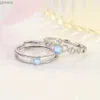 Couple Anneaux 925 STERLING Silver New Mens High Quality Fashion Bijoux Crystal Opal Crown Couple Couple Ring XY0340 WX