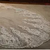 Свадебная вуали Nuevo Blanco Marfil Hermosa Catedral Longitud Encaje Borde Velo de Novia Con Peine Largo Mariage Talla Grande 242G