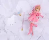 Anime Lovely Pink Captor Sakura Actie Figuren Modellen PVC Figuur Model Auto Cake Decorations Magic Wand Girls speelgoed Gift