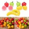 Decorative Flowers 1 Set Artificial Fake Fruits Vegetables Plastic Lifelike Fruit Banana Apple