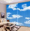 Gardin av hög kvalitet vattentät badrum blå himmel gardiner 3d tryckning modern mode heminredning