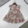 Роскошная детская юбка летняя платье принцессы размер 90-140 см. Детская дизайнерская одежда цветочная печать для девочек вечеринка 24 апреля