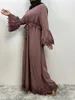 Ethnische Kleidung muslimische lange Kleider Dubai Kimono Abaya für Frauen Applikationen Türkei Bescheidener Robe Araber Sommer Hijab Maxi Kleid marokkanischer Kaftan