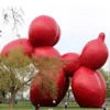 Chien gonflable géant de 20 pieds en gros de 20 pieds de longueur rouge géant avec un ballon de dessin animé d'animal de ventilation pour décoration du parc