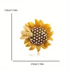 Broches Smart Bee Sunflower Broche Femme Collar Corsage épingle