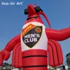 8MH (26 ft) Enorm uppblåsbar hummer med anpassad logotyptecknad karaktärsmodell för Crayfish Restaurant Advertising