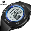 Benyar Men Sport Digital Waterd Waterd Waterd Boy leidde Digital Stopwatch Date Sport Pols Watch Relogio Masculino Digital Gift 219B