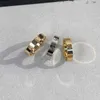 Titanium Steel Grave 6 mm Diamond Love Nail Anneau 18K Gold Silver Rose Rings Femmes Men Lovers Bijoux de mariage Lady Party 6 7 8 9 10 11 12 Big USA Taille